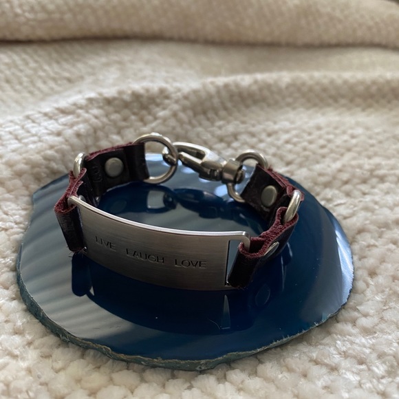“Live. Laugh. Love.” Leather Bracelet - Picture 2 of 3